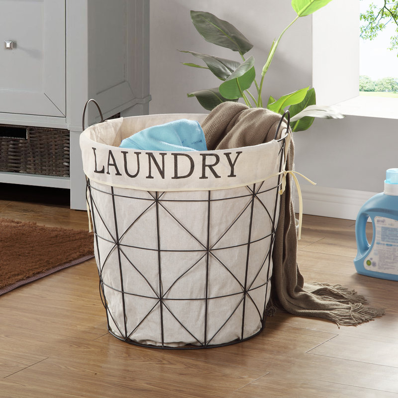 Gracie Oaks Farmhouse Laundry Basket & Reviews Wayfair